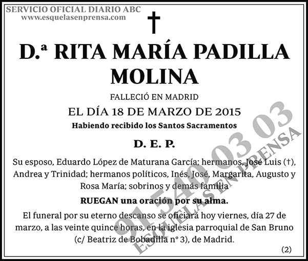 Rita María Padilla Molina